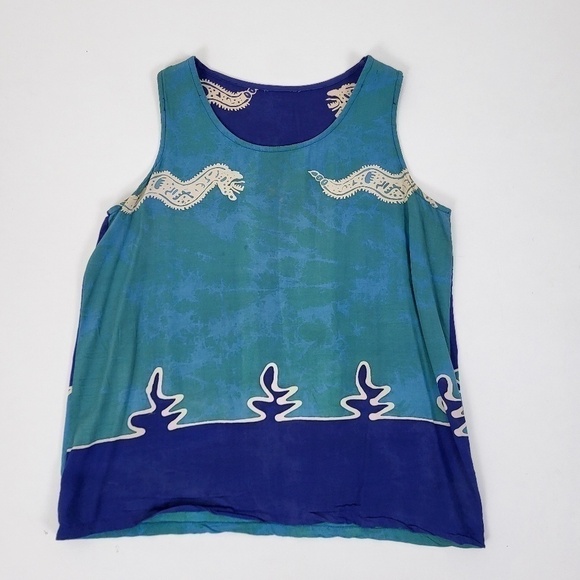 2 pc. Lounge set rayon turquoise pant set colour block straight leg - Picture 2 of 15